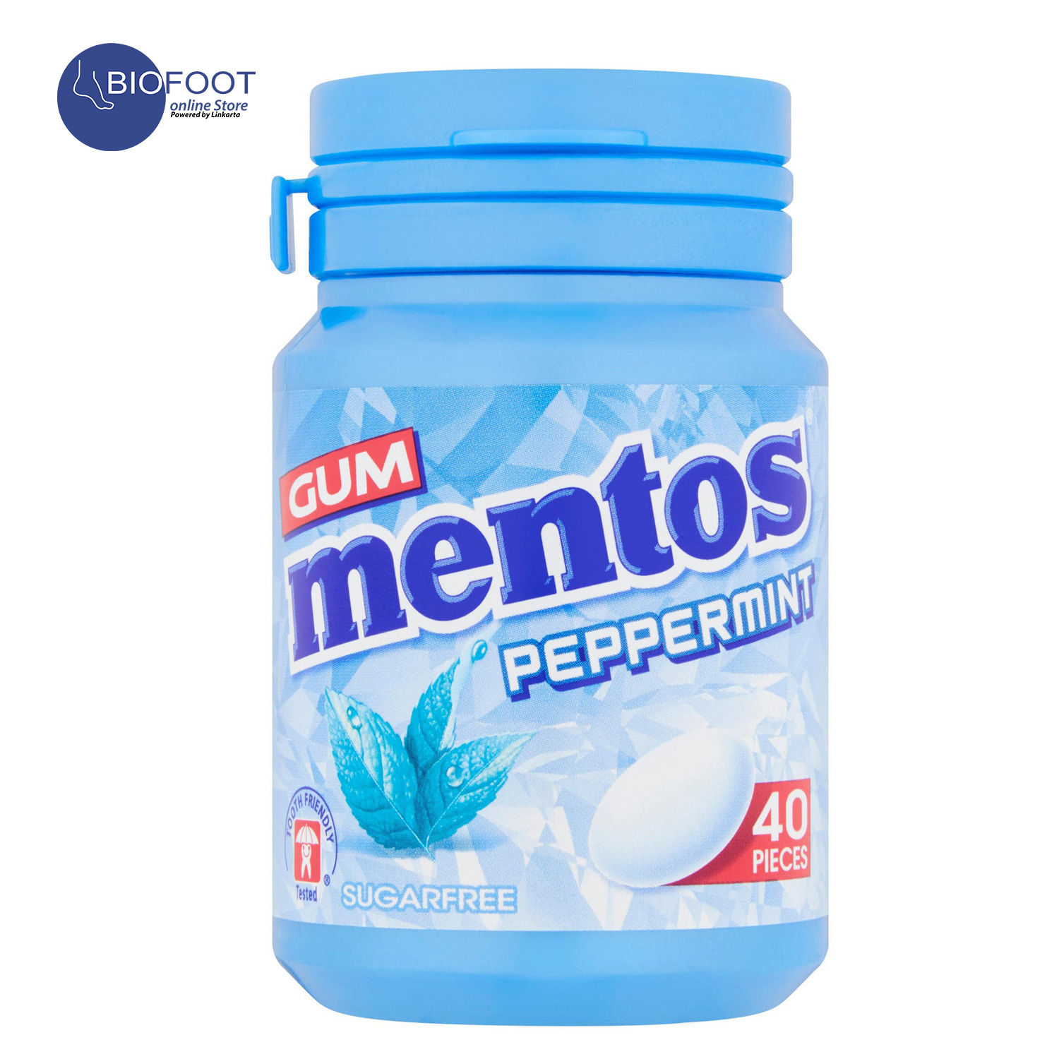 Mentos Gum Peppermint 40S Bottle 4X6X40S